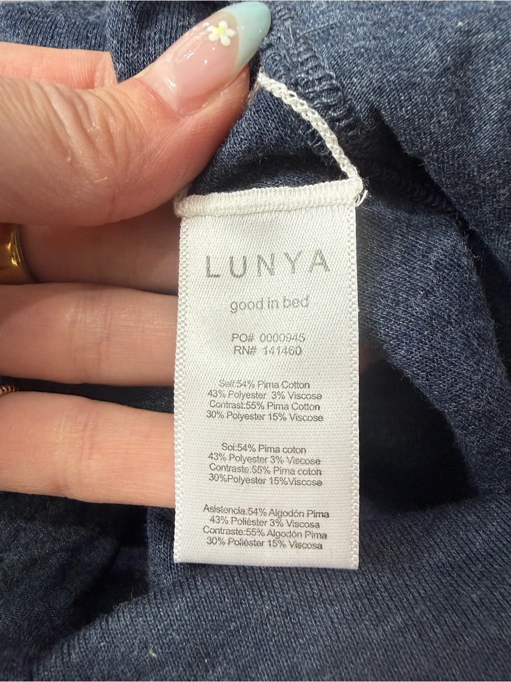 Lunya Men’s Restore Double Faced Jogger Pants Navy Blue Small NWT Luxury Lounge - Picture 5 of 10